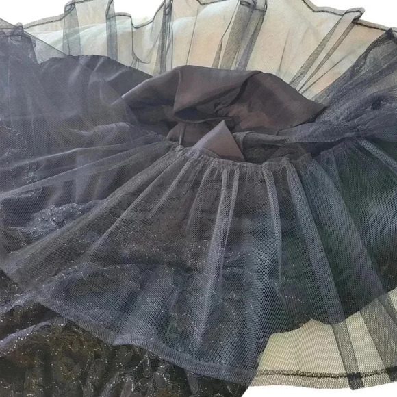 Vintage 80'S Simon Chang Diffusion midi crinoline Sparkly party  skirt & Top - Picture 11 of 11